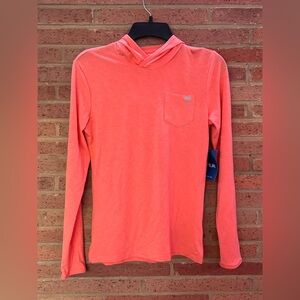 Huk Women’s Waypoint Long-Sleeve Lightweight Hoodie Size XS Coral Fusion